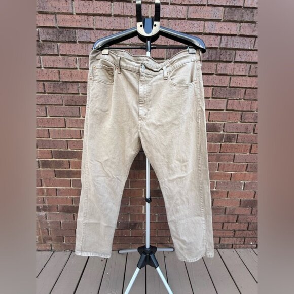 Levi's Other - Levis 505 Jeans Mens 40 X 30 Khaki Straight Leg Tan Denim Casual Classic Pants